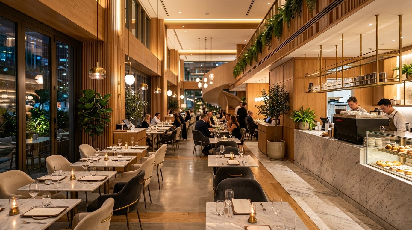 Luxury Modern Restaurant Dining Ambiance
