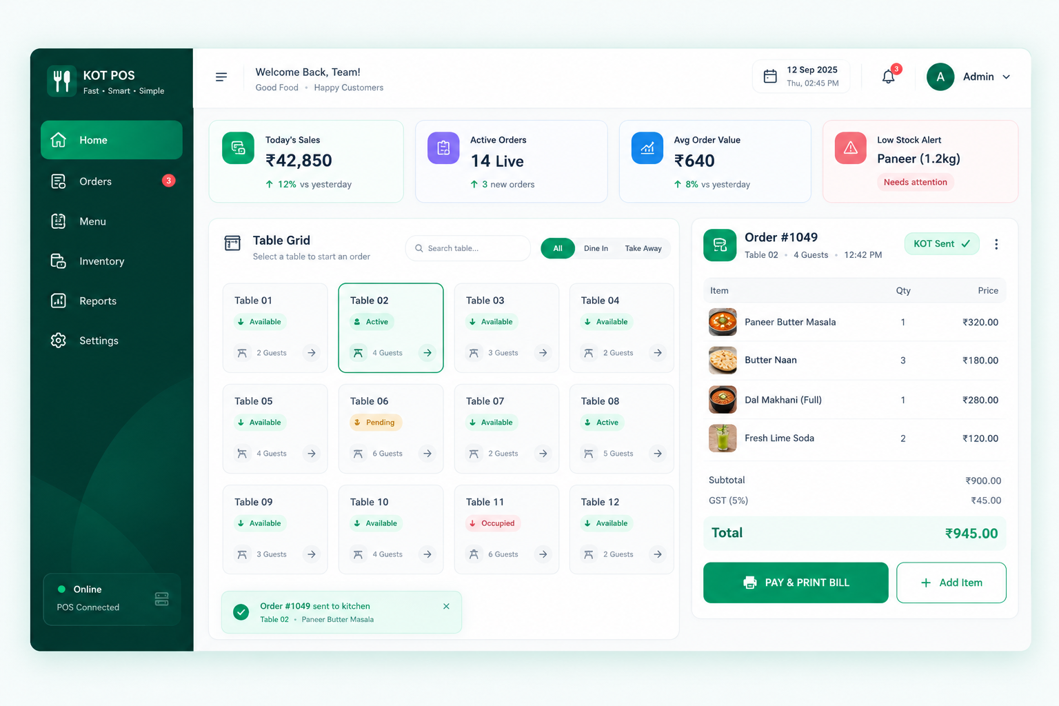 Hisab Mittra Smart Restaurant POS & Kitchen Billing Software