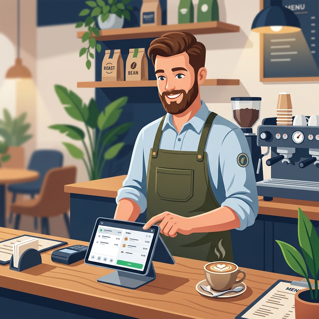 Barista at work